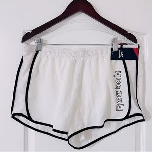 Reebok‎ Women’s Burst Heritage Shorts in Stark White Size XL
